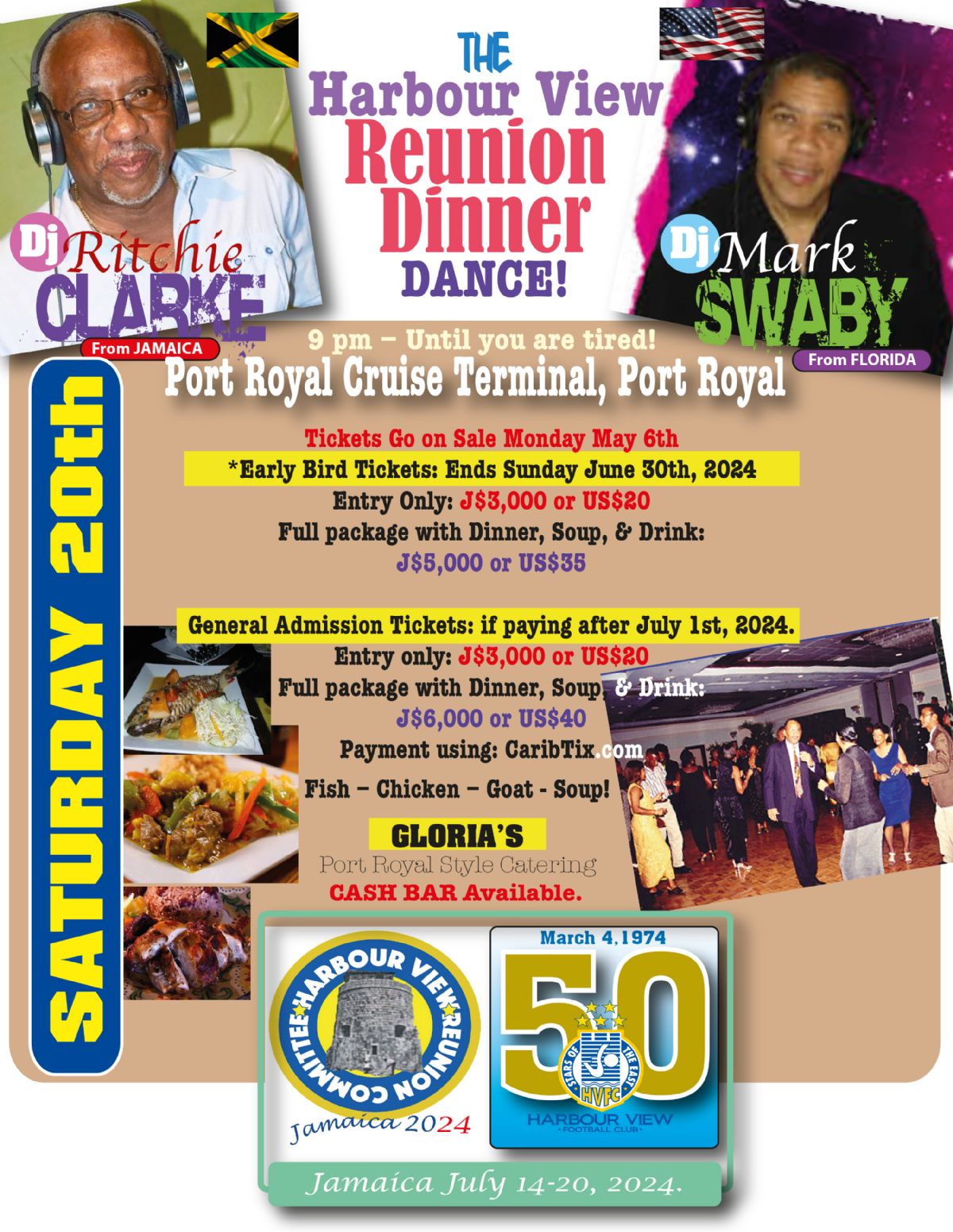 The Harbour View Reunion Dinner Dance Event Poster