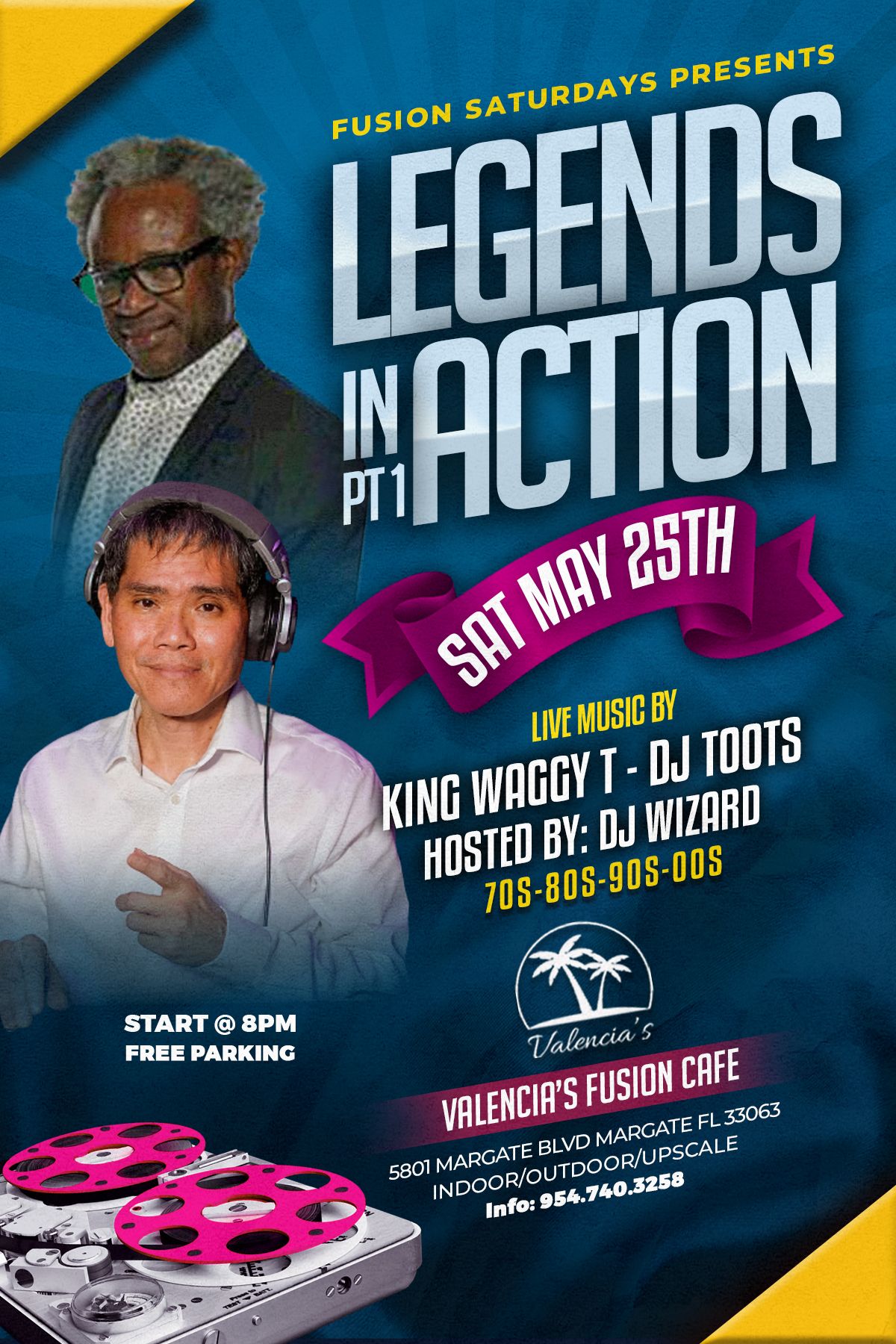 Fusion Saturdays - Legends in Action Event Poster