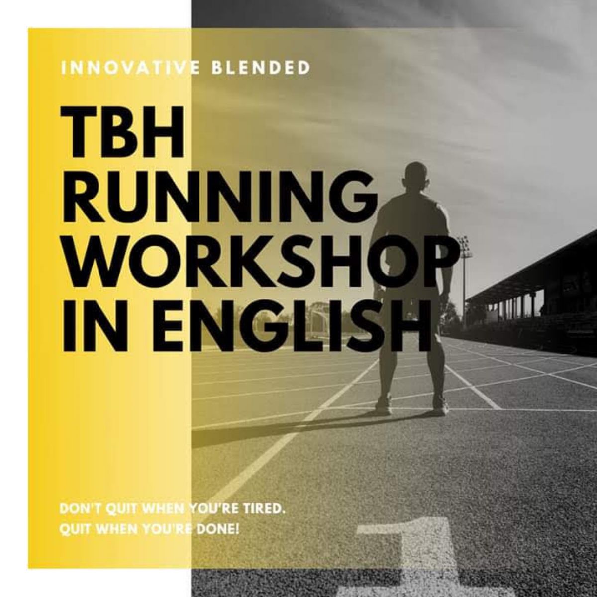 Intensive TBH RUNNING TECHNIQUE WORKSHOP IN ENGLISH