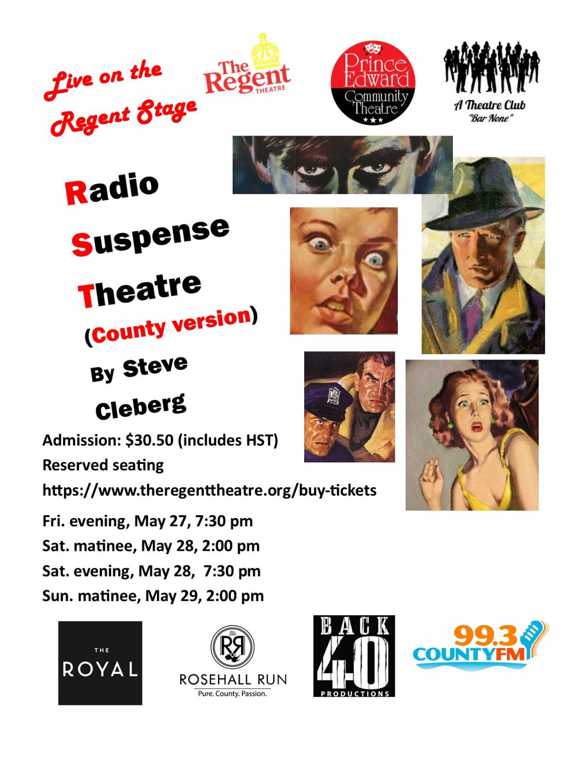 Prince Edward Community Theatre and A Theatre Club Presents – Radio Suspense Theatre